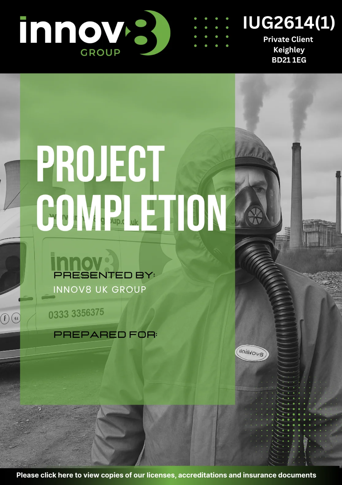 Project completion pack front cover